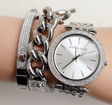 Buy Shop Michael Kors Darci Silver Dial Silver Stainless Steel Strap Watch for Women - MK3190 USA Online