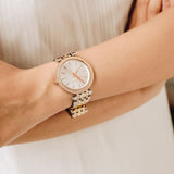 Buy Shop Michael Kors Darci Silver Dial Two Tone Stainless Steel Strap Watch for Women - MK3203 USA Online
