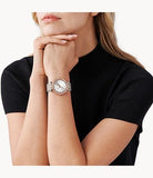Buy Shop Michael Kors Darci Silver Dial Two Tone Stainless Steel Strap Watch for Women - MK3203 USA Online