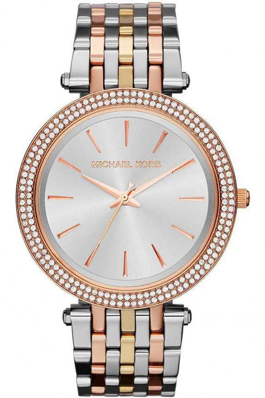 Buy Shop Michael Kors Darci Silver Dial Two Tone Stainless Steel Strap Watch for Women - MK3203 USA Online