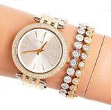 Buy Shop Michael Kors Darci Silver Dial Two Tone Stainless Steel Strap Watch for Women - MK3215 USA Online