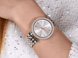 Buy Shop Michael Kors Darci Silver Dial Two Tone Stainless Steel Strap Watch for Women - MK3215 USA Online