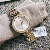 Buy Shop Michael Kors Darci Silver Dial Two Tone Stainless Steel Strap Watch for Women - MK3215 USA Online
