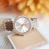 Buy Shop Michael Kors Darci Silver Dial Two Tone Stainless Steel Strap Watch for Women - MK3215 USA Online