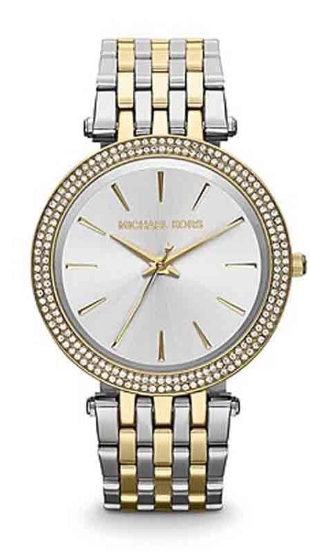 Buy Shop Michael Kors Darci Silver Dial Two Tone Stainless Steel Strap Watch for Women - MK3215 USA Online