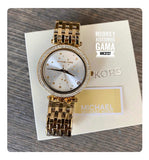 Buy Shop Michael Kors Darci White Dial Gold Steel Strap Watch for Women - MK3727 USA Online