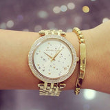 Buy Shop Michael Kors Darci White Dial Gold Steel Strap Watch for Women - MK3727 USA Online