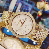 Buy Shop Michael Kors Darci White Dial Gold Steel Strap Watch for Women - MK3727 USA Online