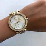 Buy Shop Michael Kors Darci White Dial Gold Steel Strap Watch for Women - MK3727 USA Online