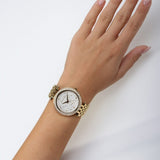 Buy Shop Michael Kors Darci White Dial Gold Steel Strap Watch for Women - MK3727 USA Online