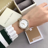Buy Shop Michael Kors Darci White Dial Gold Steel Strap Watch for Women - MK3727 USA Online