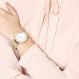 Buy Shop Michael Kors Darci White Dial Gold Steel Strap Watch for Women - MK3727 USA Online