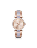 Buy Shop Michael Kors Delray Rose Gold Dial Two Tone Steel Strap Watch for Women - MK4319 USA Online