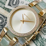 Buy Shop Michael Kors Delray Rose Gold Dial Two Tone Steel Strap Watch for Women - MK4317 USA Online