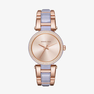 Buy Shop Michael Kors Delray Rose Gold Dial Two Tone Steel Strap Watch for Women - MK4319 USA Online