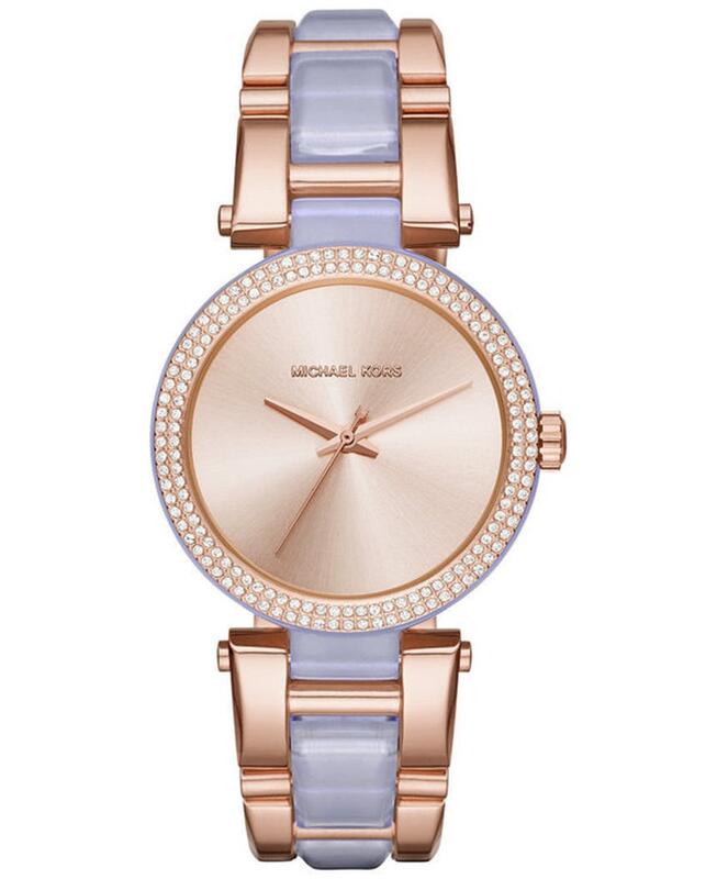 Buy Shop Michael Kors Delray Rose Gold Dial Two Tone Steel Strap Watch for Women - MK4319 USA Online