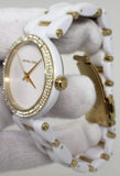 Buy Shop Michael Kors Delray Rose Gold Dial White Steel Strap Watch for Women - MK4315 USA Online