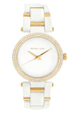 Buy Shop Michael Kors Delray Rose Gold Dial White Steel Strap Watch for Women - MK4315 USA Online