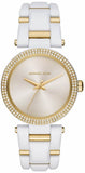 Buy Shop Michael Kors Delray Rose Gold Dial White Steel Strap Watch for Women - MK4315 USA Online