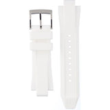 Buy Shop Michael Kors Sidney Multifunction Black Dial White Silicone Strap Watch For Women - MK6947 USA Online