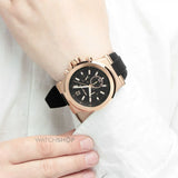 Buy Shop Michael Kors Dylan Black Dial Black Rubber Strap Watch for Men - MK8184 USA Online