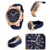 Buy Shop Michael Kors Dylan Blue Dial Blue Rubber Strap Watch for Men - MK8295 USA Online
