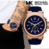 Buy Shop Michael Kors Dylan Blue Dial Blue Rubber Strap Watch for Men - MK8295 USA Online