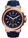 Buy Shop Michael Kors Dylan Blue Dial Blue Rubber Strap Watch for Men - MK8295 USA Online