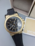 Buy Shop Michael Kors Dylan Chronograph Black Dial Black Rubber Strap Watch for Men - MK8445 USA Online