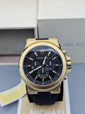 Buy Shop Michael Kors Dylan Chronograph Black Dial Black Rubber Strap Watch for Men - MK8445 USA Online