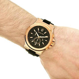 Buy Shop Michael Kors Dylan Chronograph Black Dial Black Rubber Strap Watch for Men - MK8445 USA Online