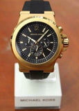 Buy Shop Michael Kors Dylan Chronograph Black Dial Black Rubber Strap Watch for Men - MK8445 USA Online