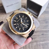 Buy Shop Michael Kors Dylan Chronograph Black Dial Black Rubber Strap Watch for Men - MK8445 USA Online