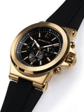 Buy Shop Michael Kors Dylan Chronograph Black Dial Black Rubber Strap Watch for Men - MK8445 USA Online