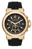 Buy Shop Michael Kors Dylan Chronograph Black Dial Black Rubber Strap Watch for Men - MK8445 USA Online