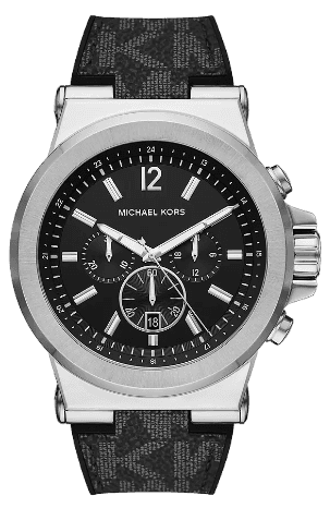 Buy Shop Michael Kors Dylan Chronograph Black Dial Black Rubber Strap Watch For Men - MK8903 USA Online