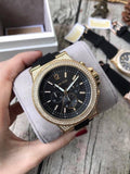 Buy Shop Michael Kors Dylan Chronograph Black Dial Black Rubber Strap Watch For Women - MK8556 USA Online