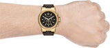 Buy Shop Michael Kors Dylan Chronograph Black Dial Brown Rubber Strap Watch For Men - MK8904 USA Online