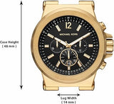 Buy Shop Michael Kors Dylan Chronograph Black Dial Brown Rubber Strap Watch For Men - MK8904 USA Online