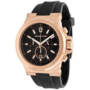 Buy Shop Michael Kors Dylan Black Dial Black Rubber Strap Watch for Men - MK8184 USA Online