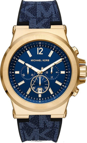 Buy Shop Michael Kors Dylan Chronograph Blue Dial Blue Rubber Strap Watch For Men - MK8936 USA Online