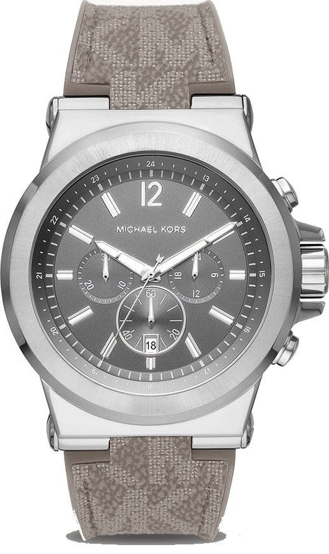 Buy Shop Michael Kors Dylan Chronograph Grey Dial Grey PVC Strap Watch For Men - MK8935 USA Online