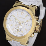 Buy Shop Michael Kors Dylan Chronograph White Dial White Rubber Strap Watch For Men - MK8937 USA Online