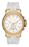 Buy Shop Michael Kors Dylan Chronograph White Dial White Rubber Strap Watch For Men - MK8937 USA Online