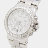 Buy Shop Michael Kors Dylan Glitz Chronograph White Dial Silver Steel Strap Watch For Women - MK5411 USA Online