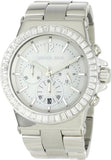 Buy Shop Michael Kors Dylan Glitz Chronograph White Dial Silver Steel Strap Watch For Women - MK5411 USA Online