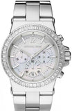 Buy Shop Michael Kors Dylan Glitz Chronograph White Dial Silver Steel Strap Watch For Women - MK5411 USA Online