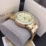 Buy Shop Michael Kors Dylan Quartz Gold Dial Gold Steel Strap Watch For Women - MK5861 USA Online