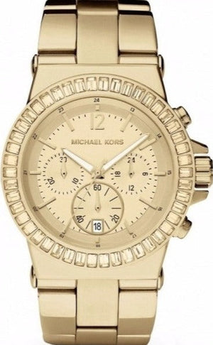 Buy Shop Michael Kors Dylan Quartz Gold Dial Gold Steel Strap Watch For Women - MK5861 USA Online