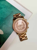 Buy Shop Michael Kors Dylan Rose Gold Dial Rose Gold Steel Strap Watch for Women - MK5576 USA Online